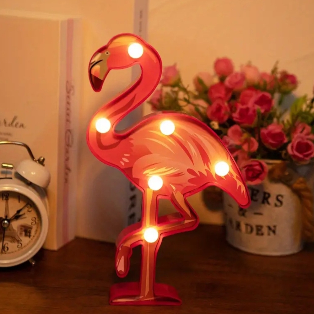 Flamingo Night Light 1pc Tropical Flamingo Night Light - Picture 3 of 5
